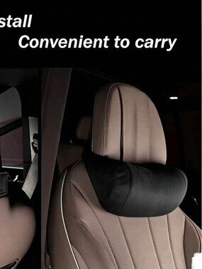 1Pcs Car Neck Pillow for headrests, Suede Support Head Pillow